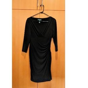 Ralph Lauren Elegant Black Dress Slurred Design 8P